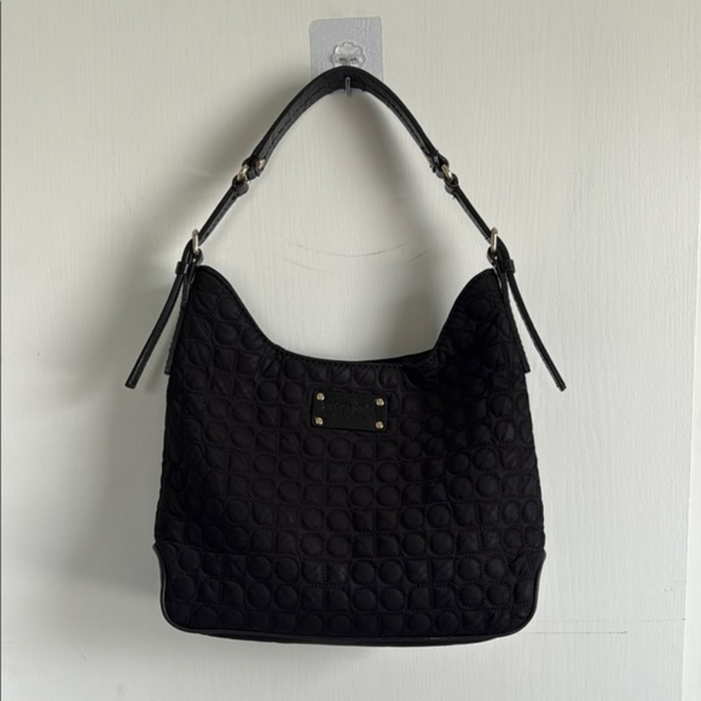 Kate Spade Green Beautiful Quilted Geometric Shoulder Bag Gently Used